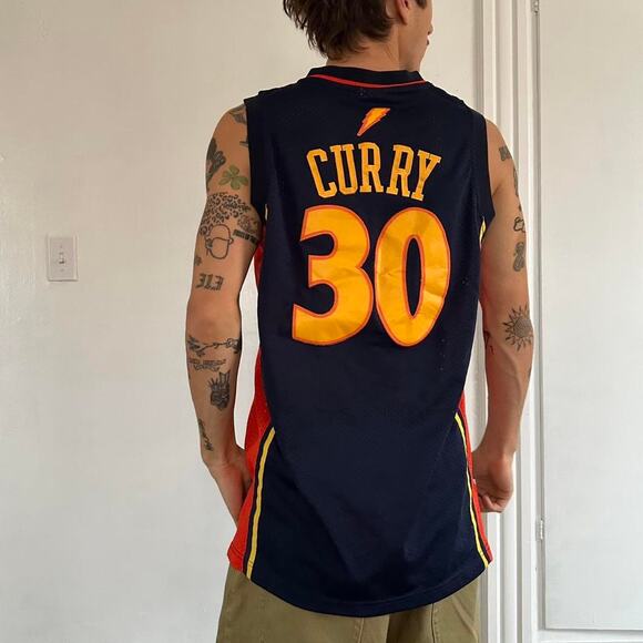 2010 Steph Curry Golden State Warriors Basketball NBA Jersey - Picture 7 of 8